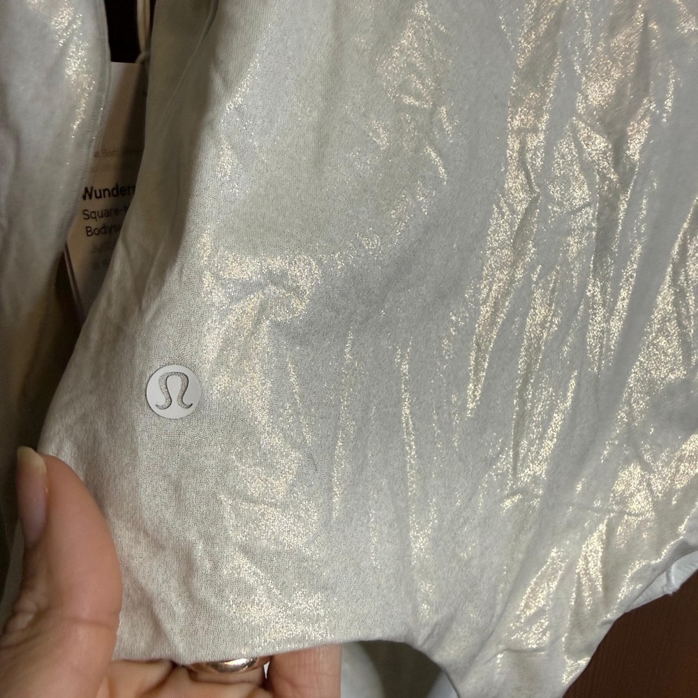 NWT- Lululemon Wundermost Ultra-Soft Nulu Square-Neck Long-Sleeve Bodysuit Shine - Picture 9 of 16